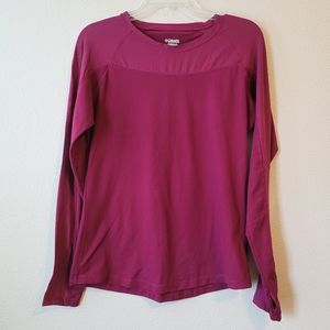 Columbia Baselayer Shirt Pink Breathable Long Sleeve